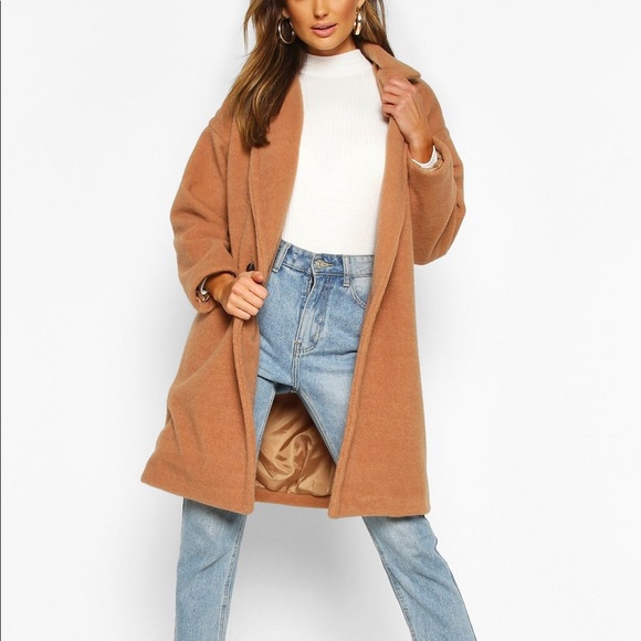 Camel wool pea coat - Picture 3 of 6